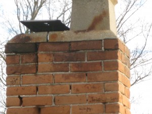 Damaged Chimney for WETT Inspection